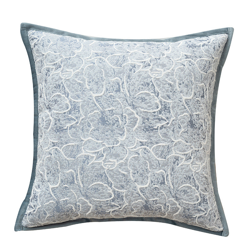 Textured Floral Pillow Cover in Four Designs, Decorative Cushion Case in Coffee, Gray, Blue and Cream for Cozy Sofas and Bedrooms