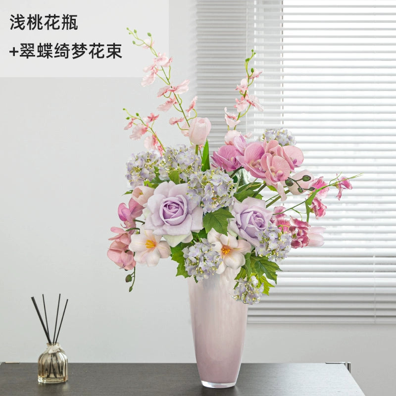 Pink Cream Wind Glass Vase