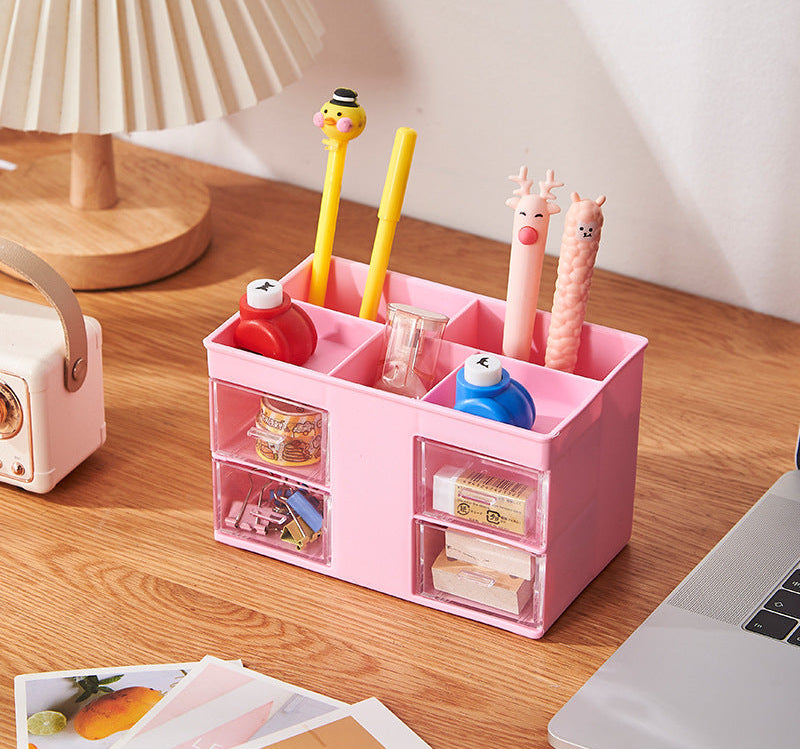Playful Desk Pen Holder and Mini Organizer, Dino Egg, Drawer, Ice Cream and Cloud Styles for Pens, Brushes and Stationery