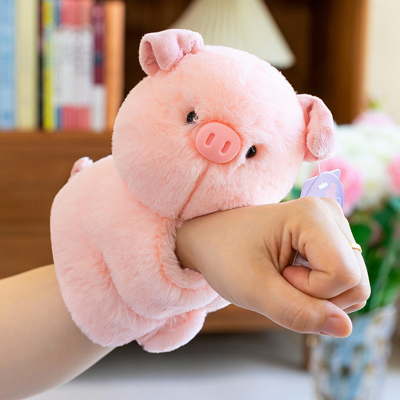 Plush Animal Slap Bracelet, 18 cm Soft Raccoon, Panda, Rabbit and Woodland Friend Wristband for Playful Gifts