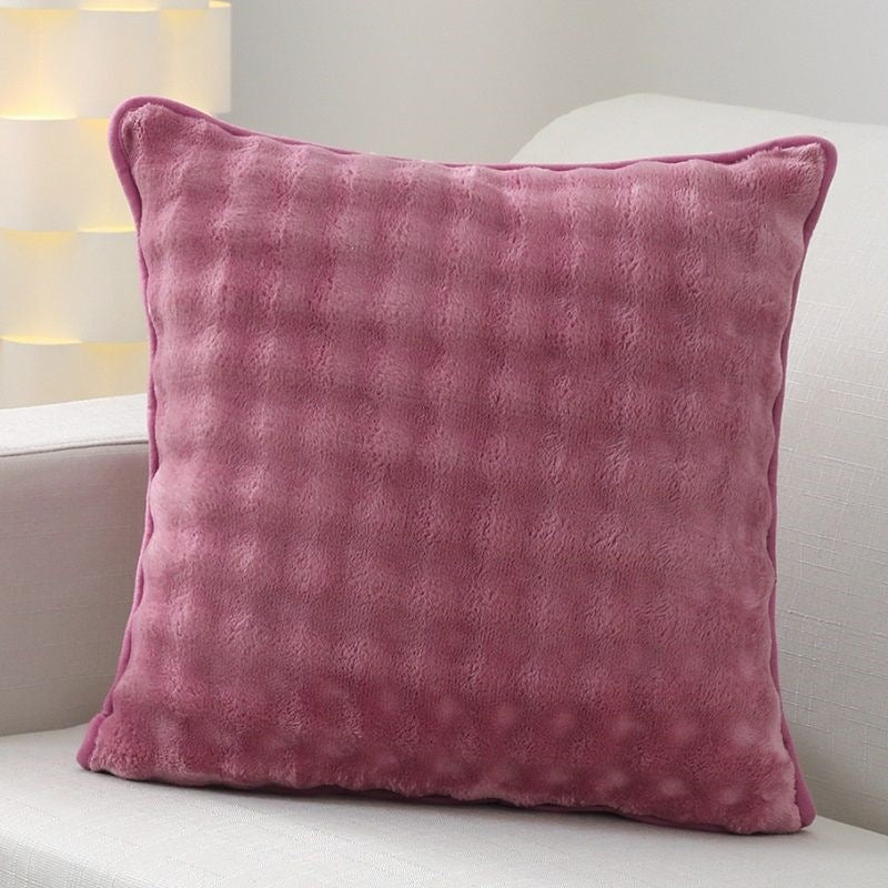 Soft Bubble Texture Pillow Cover | Six Cozy Colors and Three Square Sizes for Sofas, Reading Chairs and Bedrooms