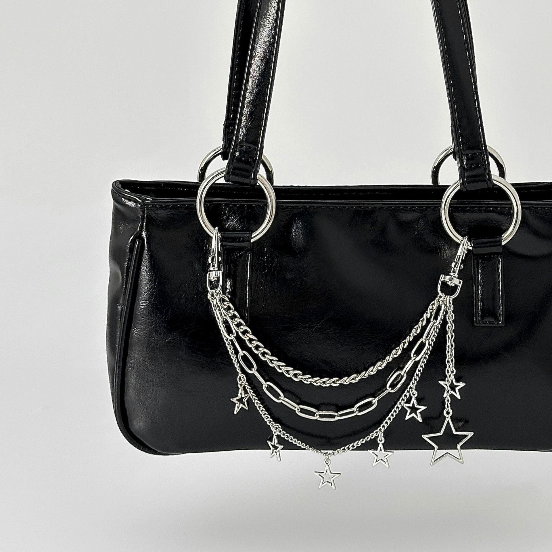 Edgy Handmade Metal Chain Charm | Trendy Minimalist Pendant for Stylish Bags & Effortless Looks