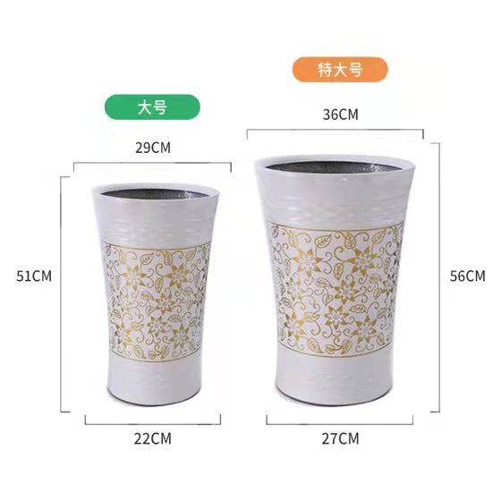 Modern minimalist paradise bird landing tall flowerpot