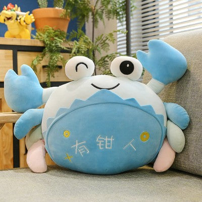 Cute Colorful Crab Plush Toy, 25 cm Soft Stuffed Sea Animal in Pink Blue or Yellow for Cozy Rooms and Playful Gifts