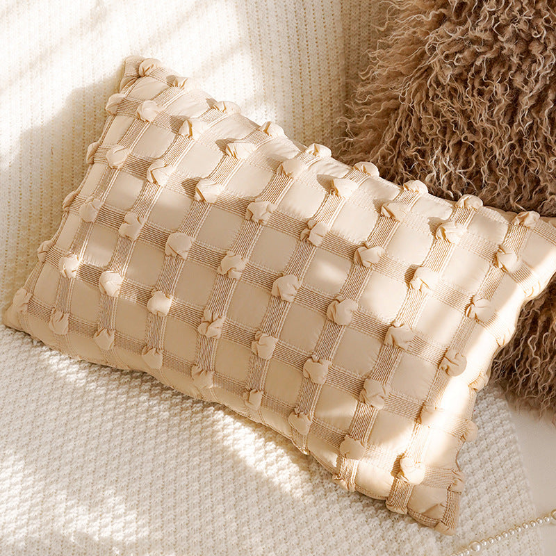 Warm Neutral Textured Pillow Covers, Dandelion, Moroccan Floral and Tufted Designs for Cozy Sofas and Bedrooms