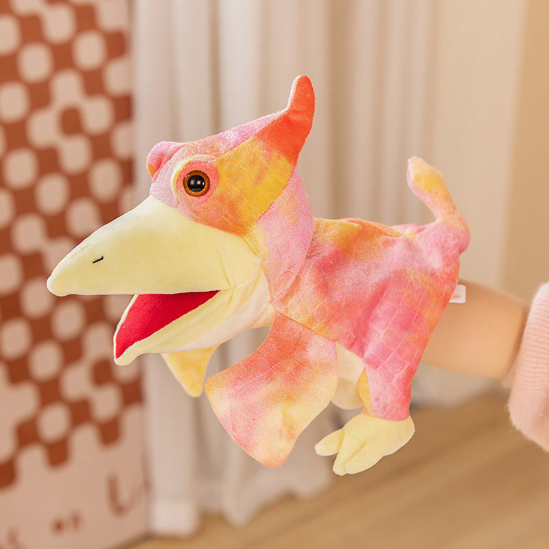 Dinosaur Hand Puppet Plush Toys, 20–30 cm Soft T Rex, Triceratops and Prehistoric Animal Styles for Pretend Play