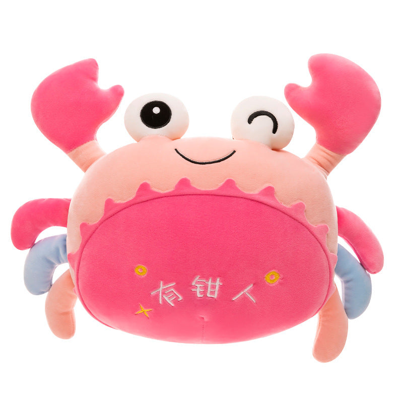 Cute Colorful Crab Plush Toy, 25 cm Soft Stuffed Sea Animal in Pink Blue or Yellow for Cozy Rooms and Playful Gifts