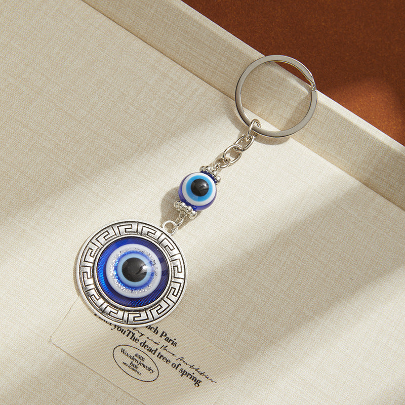 Evil Eye Keychain - Protection Lucky Charm | Boho Crystal Bag & Car Key Accessory