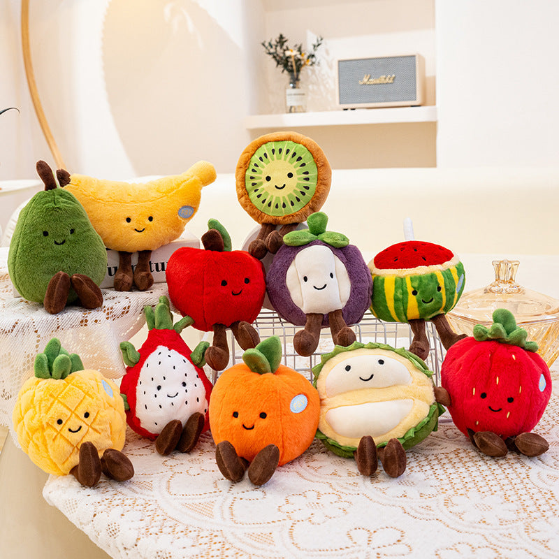 Cute Fruit and Vegetable Plush Toys, 18 Mini Stuffed Food Friends from Strawberry and Pineapple to Corn and Pumpkin for Playful Gifts