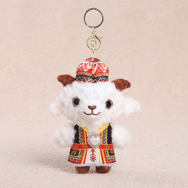 Little Lamb Plush Toys and Bag Charms, 8–25 cm Curly Sheep in Soft Colors and Playful Outfits for Cozy Rooms and Thoughtful Gifts