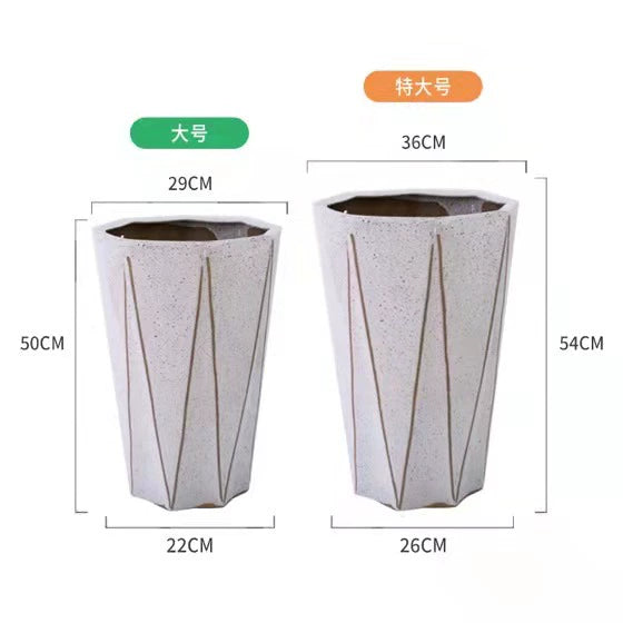 Modern minimalist paradise bird landing tall flowerpot
