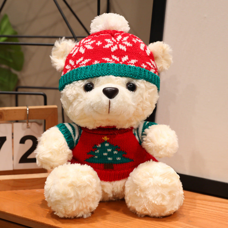 Christmas Teddy Bear Plush Toy, Festive Holiday Stuffed Bear in 18, 23 or 26 cm for Cozy Rooms and Thoughtful Gifts