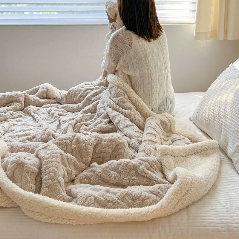 Double - Sided Handmade Warm Blanket