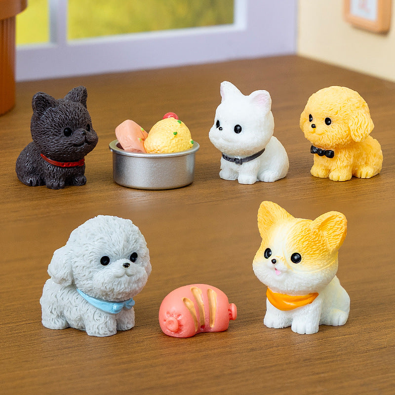 Tiny Dog Breed Miniatures, Complete 14 Piece Puppy Figurine Collection for Fairy Gardens, Desks and Dog Lover Gifts