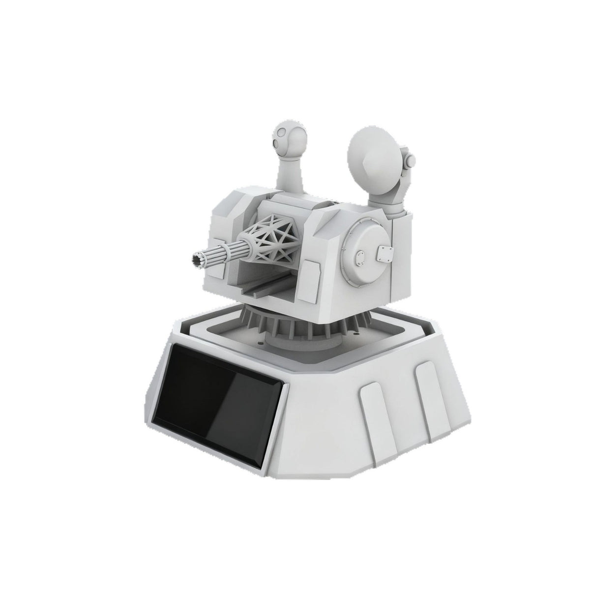Mini Turret-Inspired Car Dashboard Ornament in Gray or Camouflage, Mechanical-Style Accent for Playful Car Interiors
