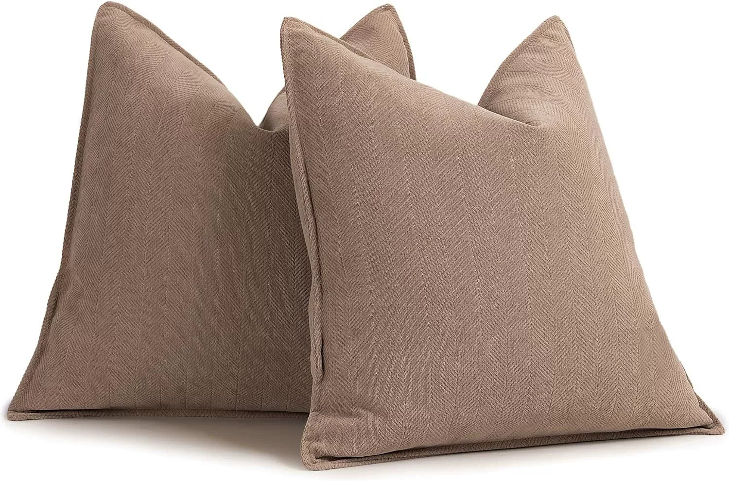 Pack of 2 Pillow Covers Soft Chenille Luxurious Couch Throw Pillows Farmhouse Cushion Covers with Elegant Design for Home Decor