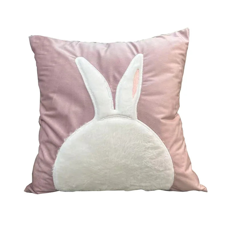Cloud Bunny Textured Pillow Cover – 45 × 45 cm