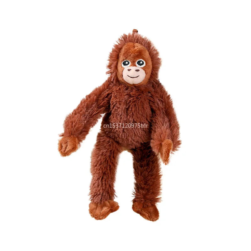 1pc New Cartoon Gorilla Plush Toy Monkey Pendant Soft Cotton Doll Key Chain Backpack Car Hanging Decorative Children's Gifts