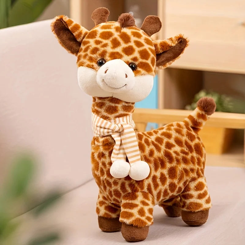 Giraffe Plush Toy Cute Soft Stuffed Animal Doll Nursery Kids Room Decor Birthday Children's Day Christmas Gift for Baby Kids