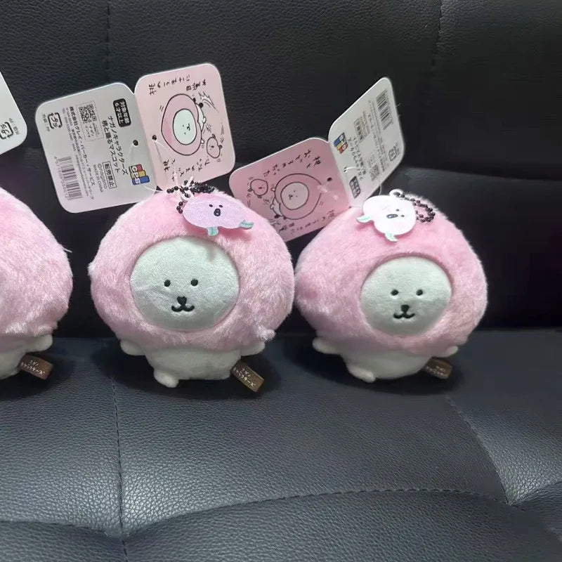 8cm New Product Self-deprecating Bear Peach Limited Doll Girl Bag Plush Pendant Cute Cartoon Toy Keychain Decoration School Gift