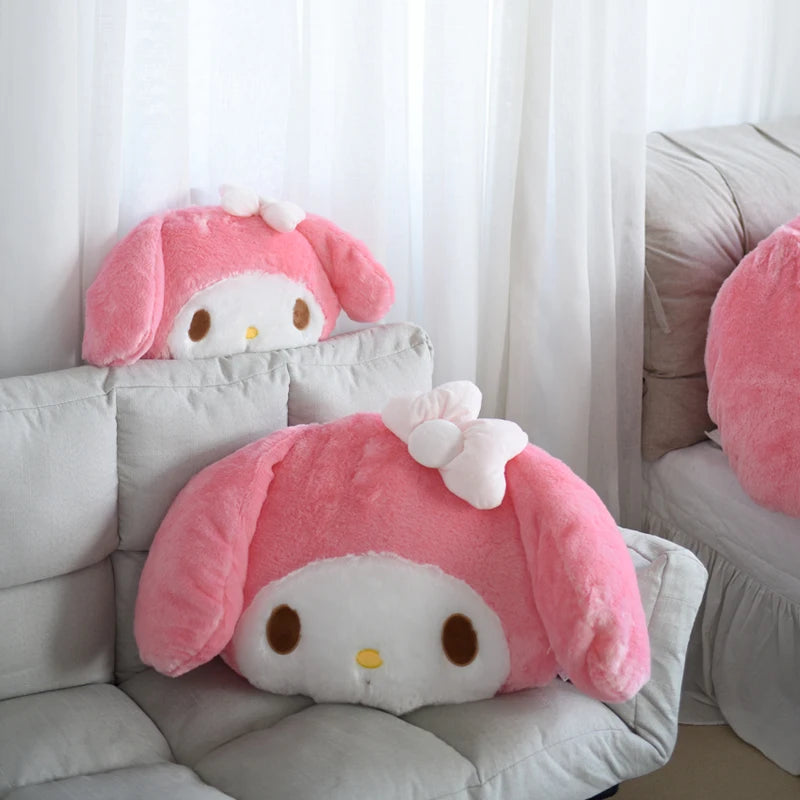 Big Size Sanrio My Melody Plush Toy Melody Cushion Sofa Bed Throw Pillow Soft Cuddly Plushies Car Seat Headrest Xmas Girl Gift