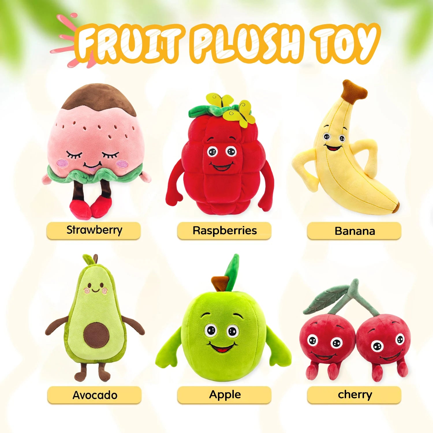 Ultra-Soft Fruit-Like Plush Toys: Apple & Banana Pillows - Ideal for Home Decor, Crane Machine Prizes & Holiday Gifts