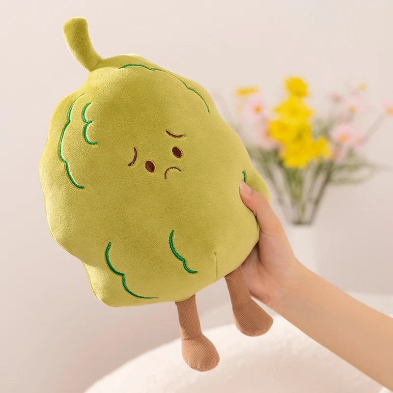 Kawaii Cartoon Fruit Series Plush Doll Cute Vegetable Corn Eggplant Pitaya Peach Pear Banana Watermelon Plush Toy Home Decor