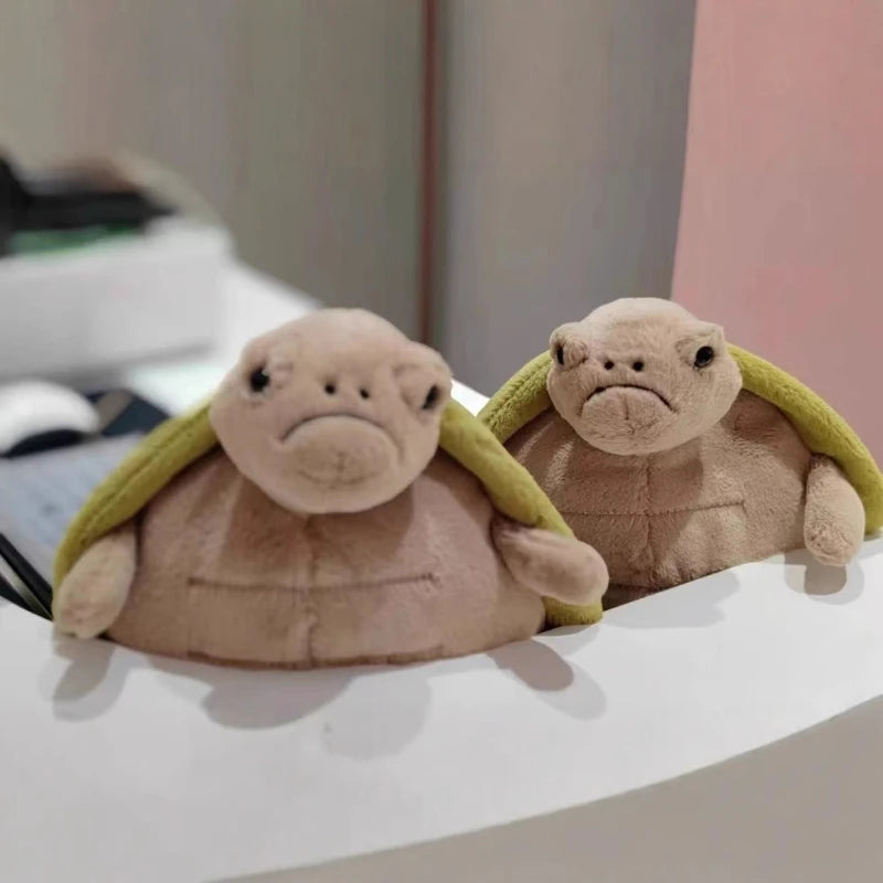 “28cm Turtle Plush Toy - Shelly the Soft Cuddly Stuffed Turtle, Healing Companion with ‘Patience Blooms’ Charm for Kids & Adults”