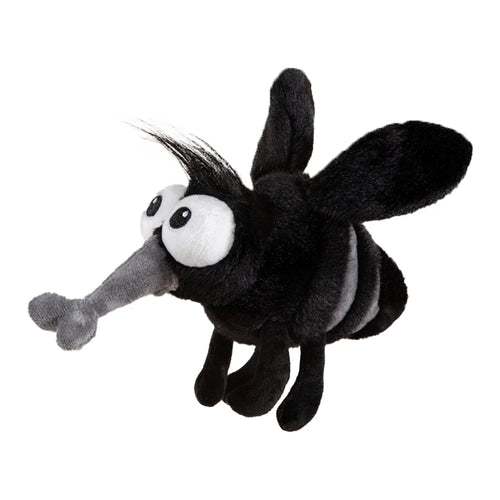 "Cute Black Mosquito Plush Toy & Keychain - 20cm Stuffed Animal + 10cm Pendant, Soft Fluffy Plushie for Kids Adults, Fun Gift for Animal Lovers"