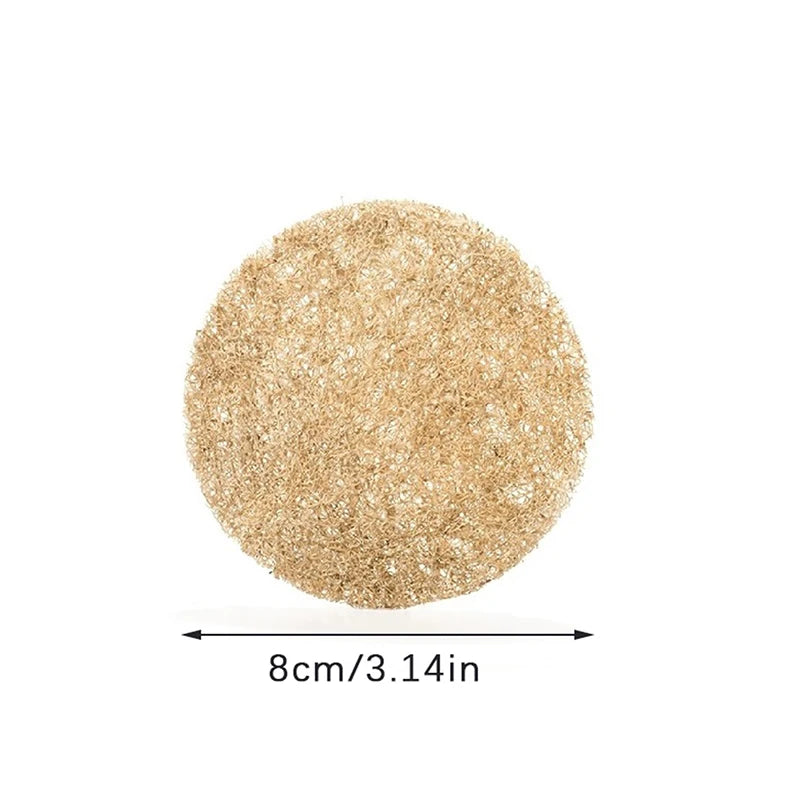 Natural Loofah Fiber Tea Mat, Round Cup and Teapot Pad in Single or Double Layer Styles for Calm Tea Tables