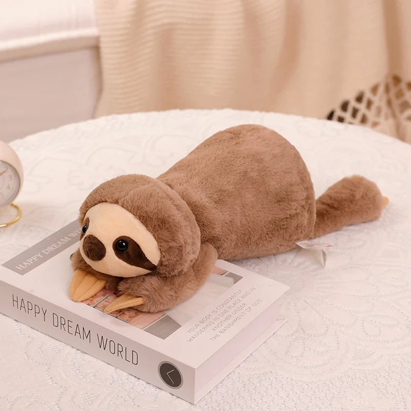 45-70cm Super Soft Lazy Fluffy Plush Stuffed Animals Plushie Raccoon Fox Crocodile Sloth Hug Throw Pillow Birthday Gift Boy Girl