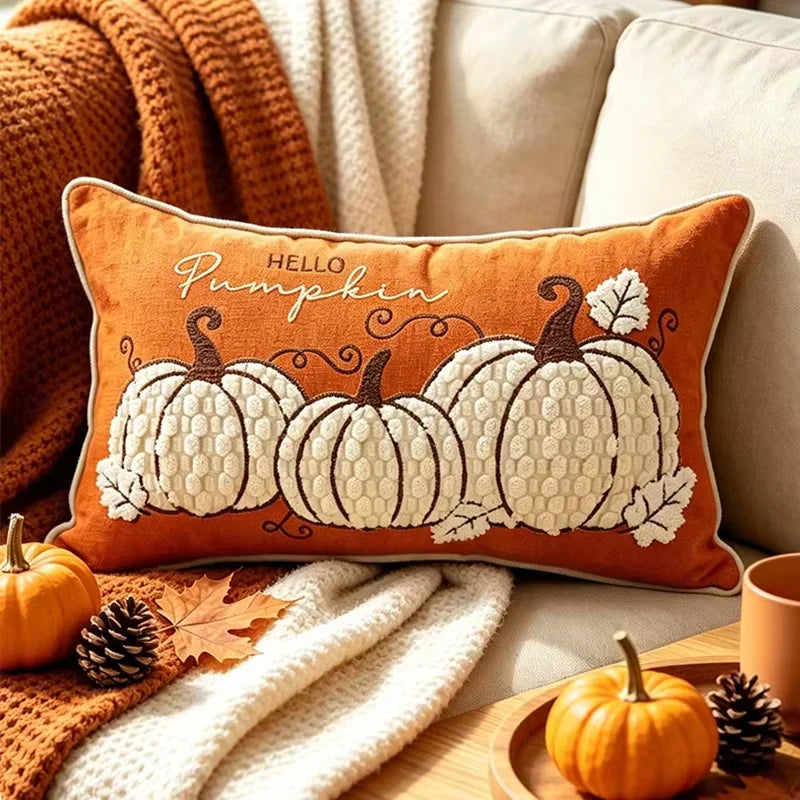 Autumn Harvest Lumbar Pillow Cover – 30 × 50 cm