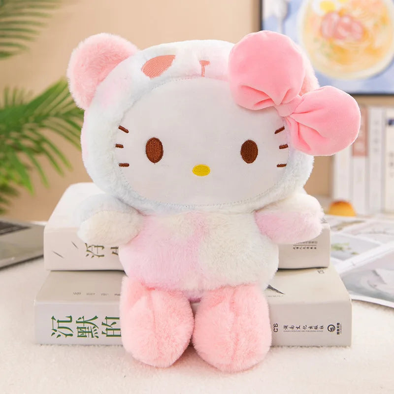 Sanrio Anime Sanriod Toys Kawaii Kuromi My Melody Cinnamorol Plush Soft Stuffed Animals Doll Plushie Pillow Xmas Gift Decor