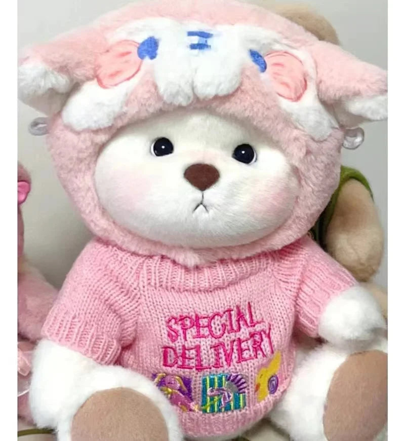 30cm High Quality Handmade Bear Plush Toy Cosplay Change Dress Cloth Girl Hug Cuddly Plushie Doll for Girlfriend Christmas Gift