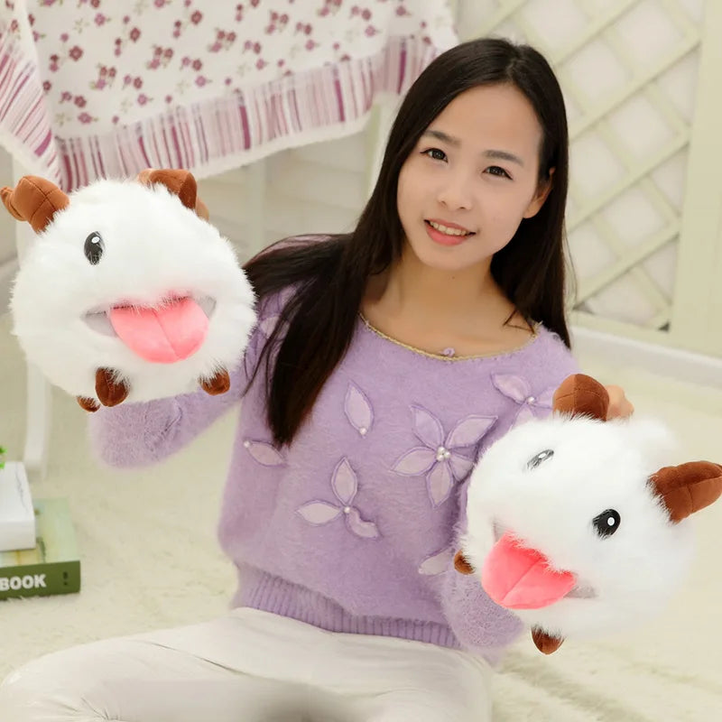 30CM Hot Selling Animation Game Peripheral Plush Toys Poro Doll Cute And Cute Doll Home Decoration Ornaments