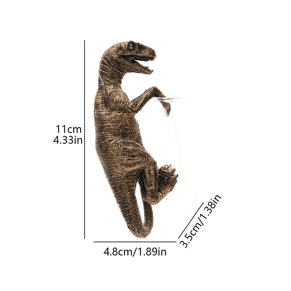 Climbing Dinosaur Planter Ornament, Mini Resin T-Rex Figurine for Succulent Pots, Desk Plants and Playful Home Decor