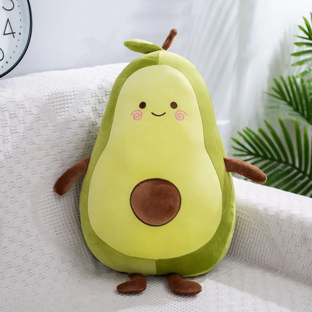 Adorable Kawaii Stuffed Avocado Doll - Giant Green Plush Toy, Ideal Big Sleeping Pillow & Cute Birthday Gift for Girls
