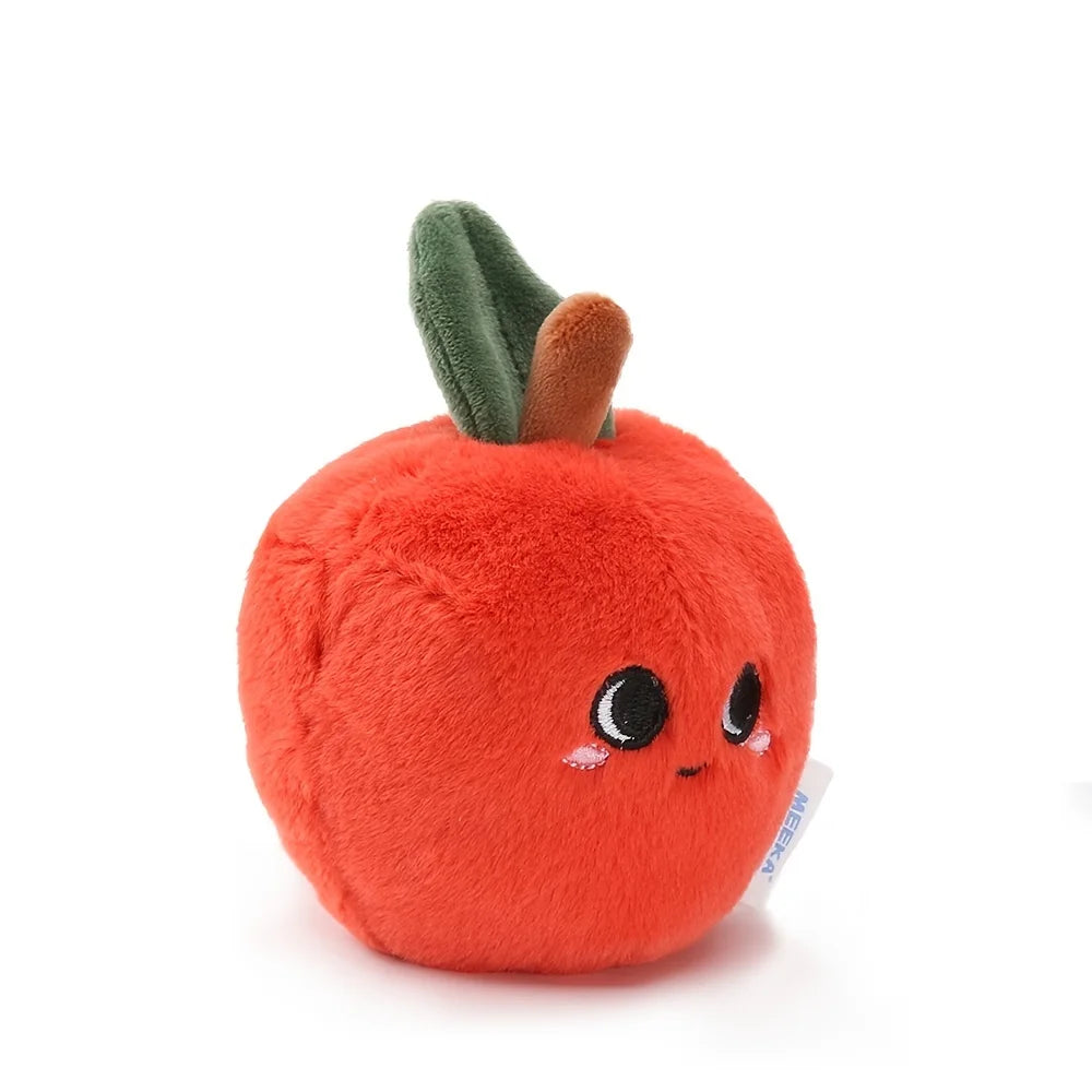 10cm Baby Sensory Cognition Plush Toy Simulation Red Apple Cute Expression Orchard Fruit Series Home Ornament Creative Fruit Toy