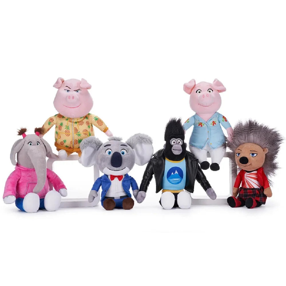 2025 New 12 Inches SING 2 Plush JOHNNY ROSITA MEENA BU STER Anime Plushies Cute Soft Game Peripherials Figure Dolls Toys Gifts
