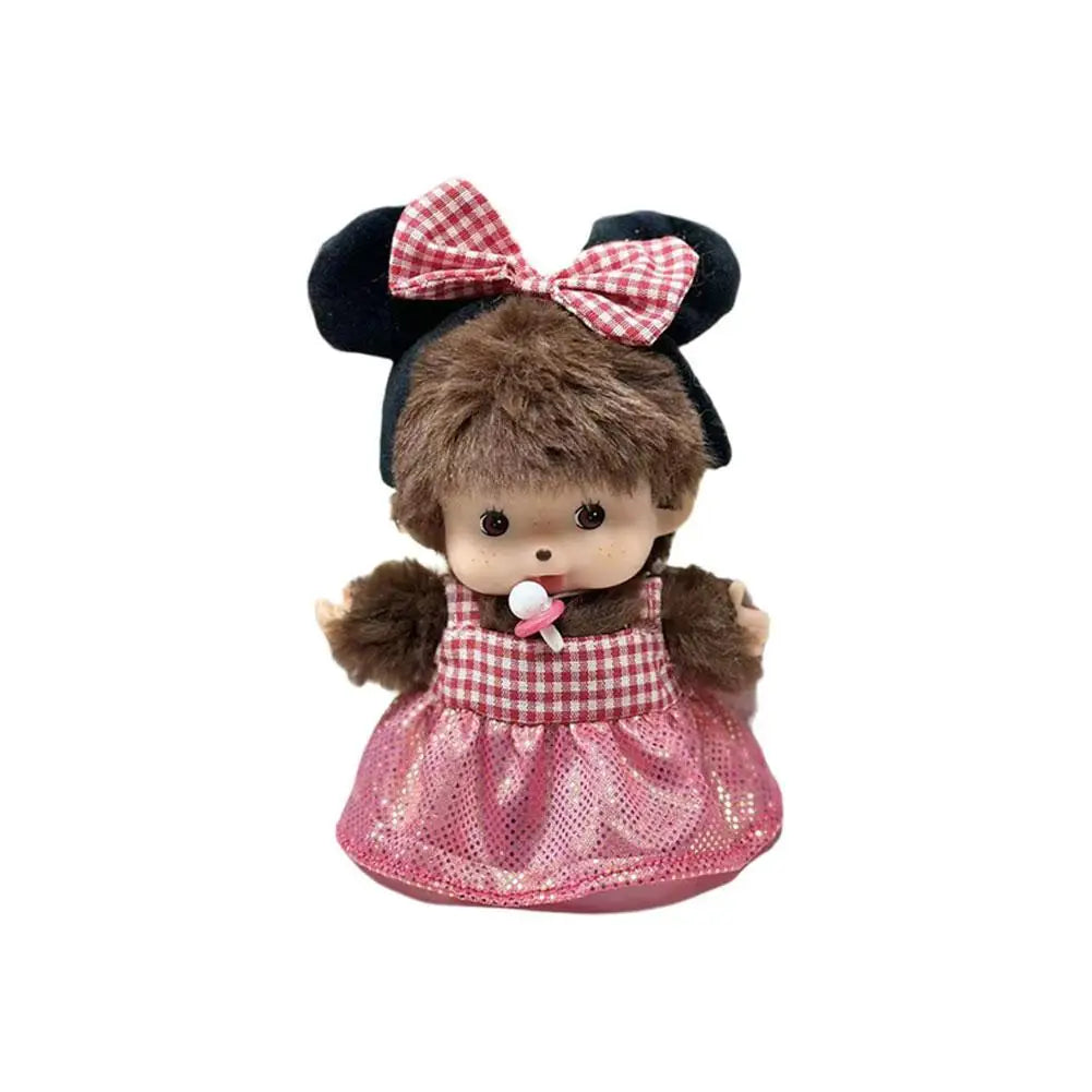 15cm Mengqiqi Plush Doll Pendant City Series PP Cotton Monkey Plush Doll Cute Hand Puppet Doll Birthday Gift Plush Toy