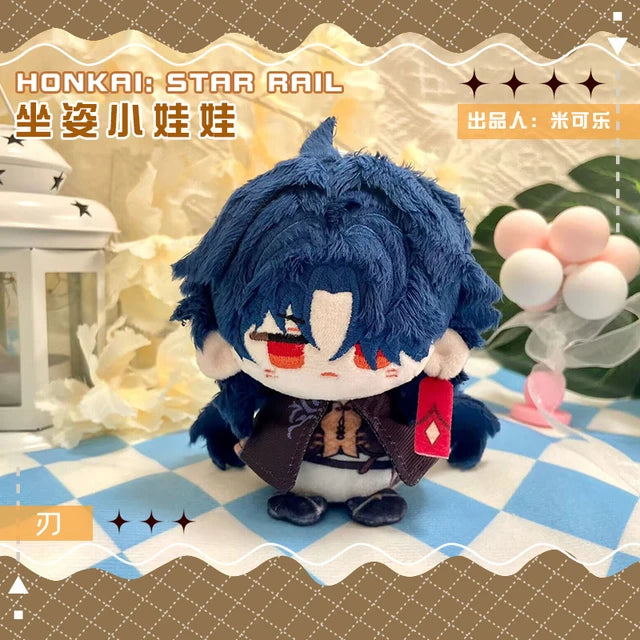 New 10cm Game Honkai: Star Rail Plush Aventurine Dr. Ratio Cute Plush Cartoon Blade Dolls Bag Pendant Keychain Gift