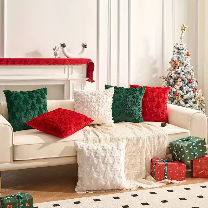 Evergreen Christmas Tree Pillow Cover – 45 × 45 cm