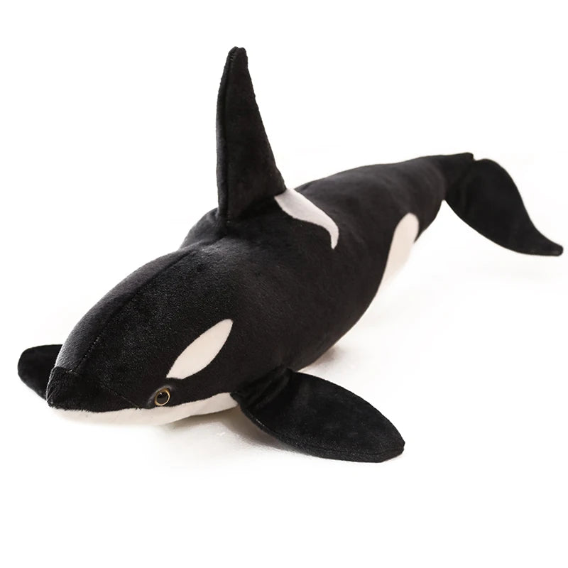 50/130cm Lifelike Orcinus Orca Black Whale Plush Toy Stuffed Orcinus Orca Fish Doll Shark Soft Sleep Pillow Kid Birthday Gift