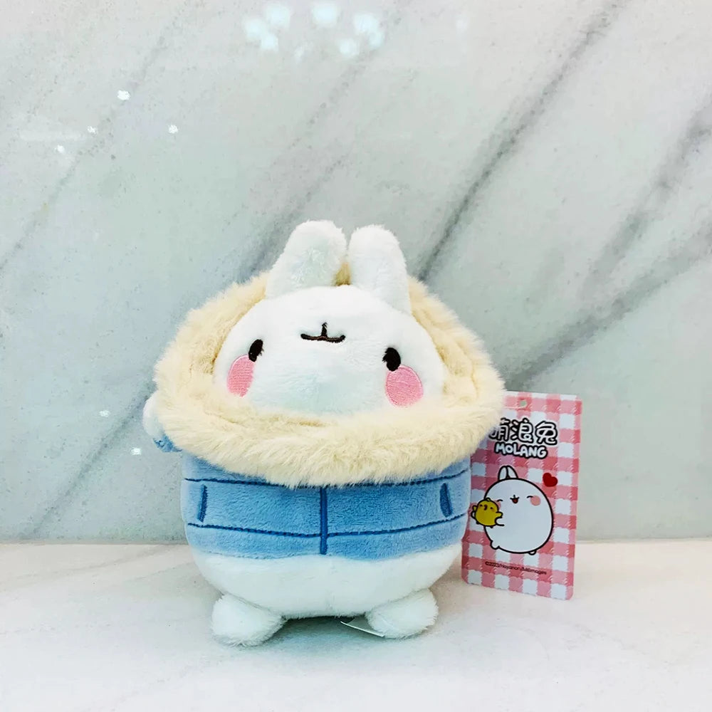 Genuine 11-14cm MOLANG Piu Piu Plush Toy Pendant Cartoon Animal Rabbit Chick Cute Keychain Stuffed Doll for Child Christmas Gift