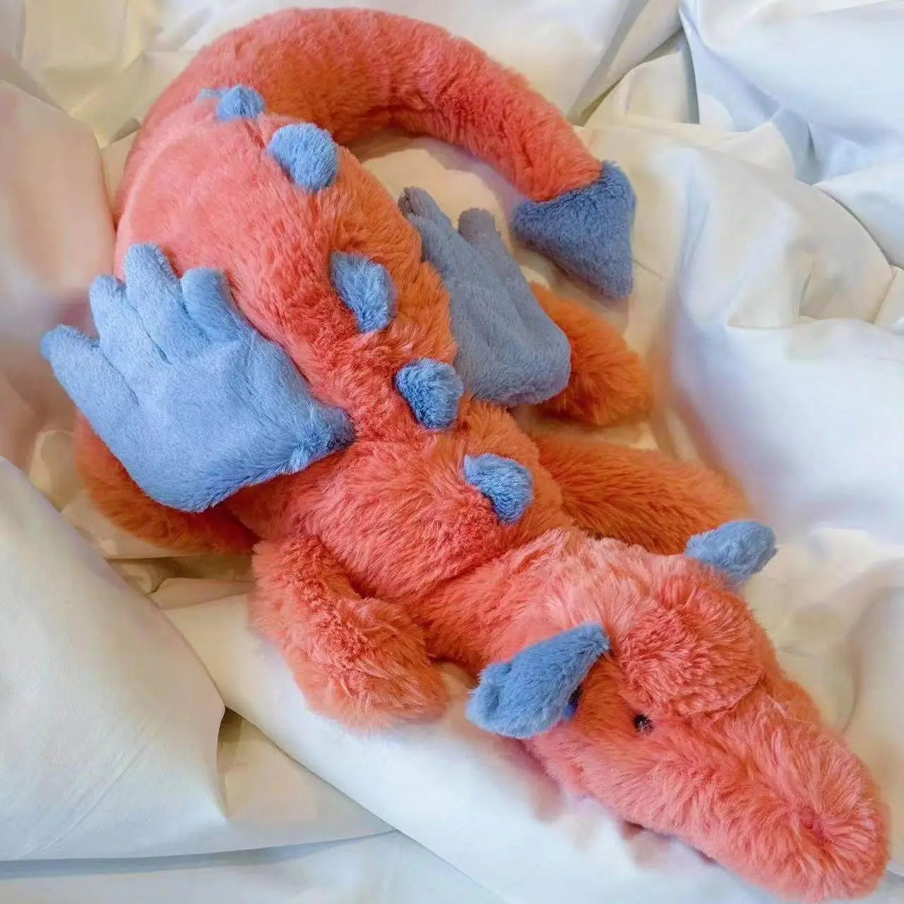 2025 New Rainbow Flying Dragon Plush Toy - 66cm/88cm Soft Stuffed Animal, Colorful Winged Dragon for Kids &amp; Adults, Cozy Cuddly Companion”