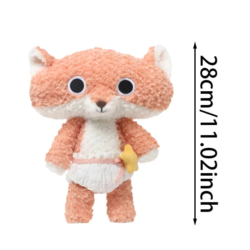 28CM Cartoon Fox Plush Toy Super Soft Stuffed Animal Fox Baby Appease Doll For Birthday Gifts Home Decor Kids Gift Getaway