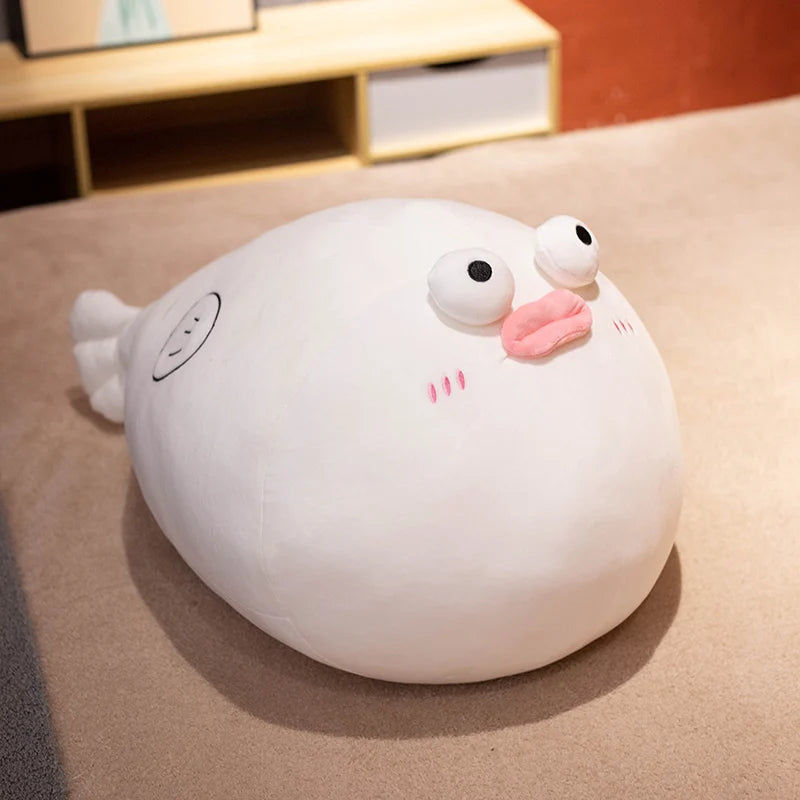 Real Life Pufferfish Plush Toy Lifelike Sea Animals Puffer Fish Soft Stuffed Pillow Aquarium Decor Dolls Creative Gifts For Kids