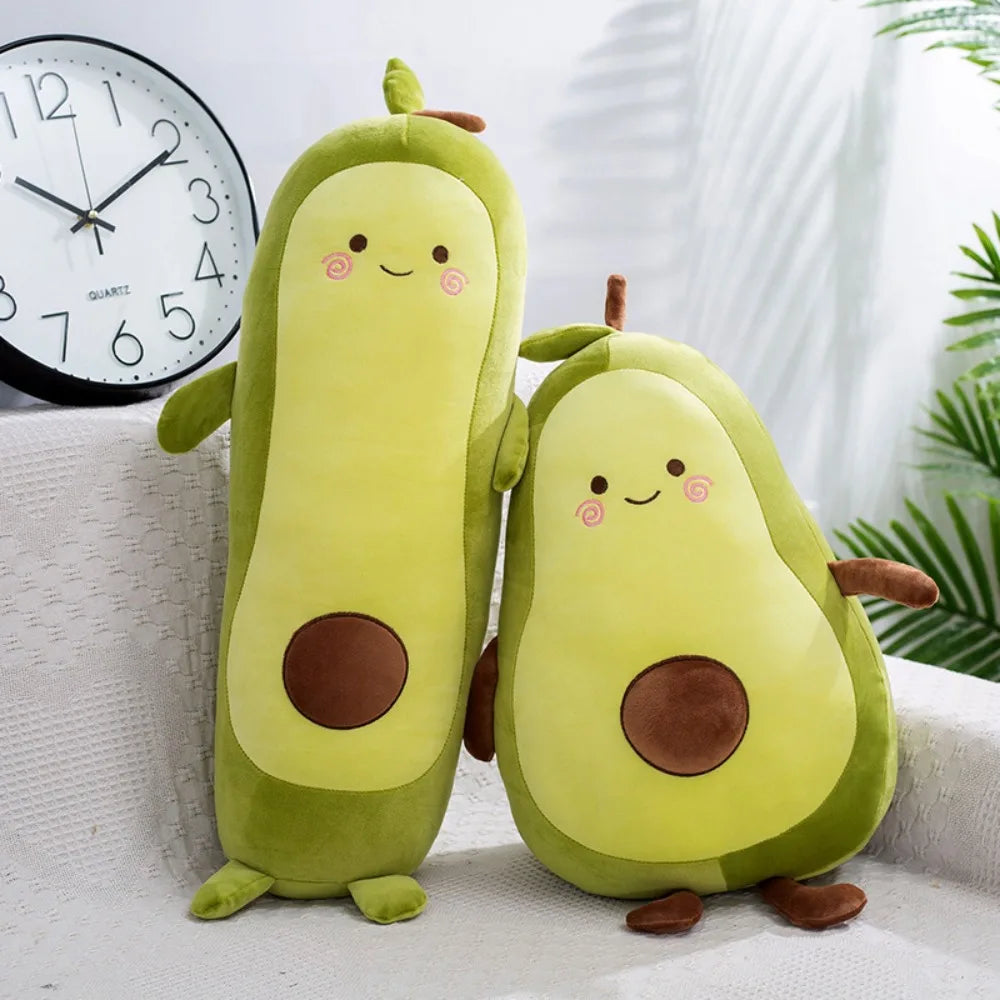 Adorable Kawaii Stuffed Avocado Doll - Giant Green Plush Toy, Ideal Big Sleeping Pillow & Cute Birthday Gift for Girls