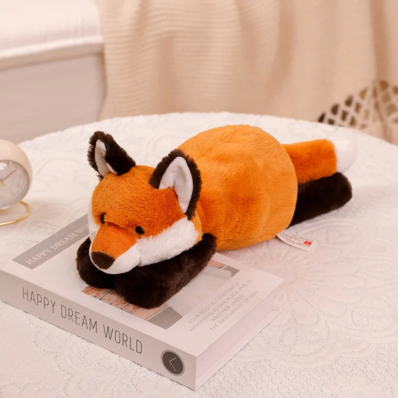 45-70cm Super Soft Lazy Fluffy Plush Stuffed Animals Plushie Raccoon Fox Crocodile Sloth Hug Throw Pillow Birthday Gift Boy Girl