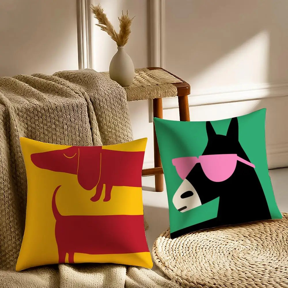 Cartoon Animals Cushion Cover Pillowcase Anti-dustmite living Room Sofa Decor Cushion Room